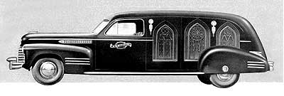 1942 Cadilllac AJ Miller Cathedral Hearse