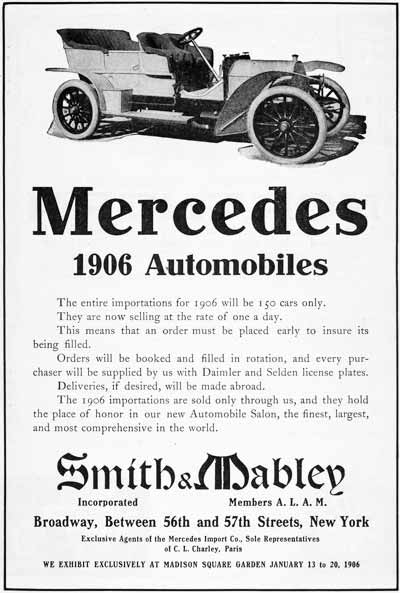 1906 Mercedes by S&M advertisement